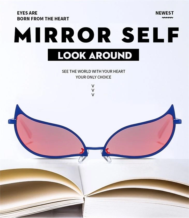 Sexy Retro Mirror Cat Eye Sunglasses